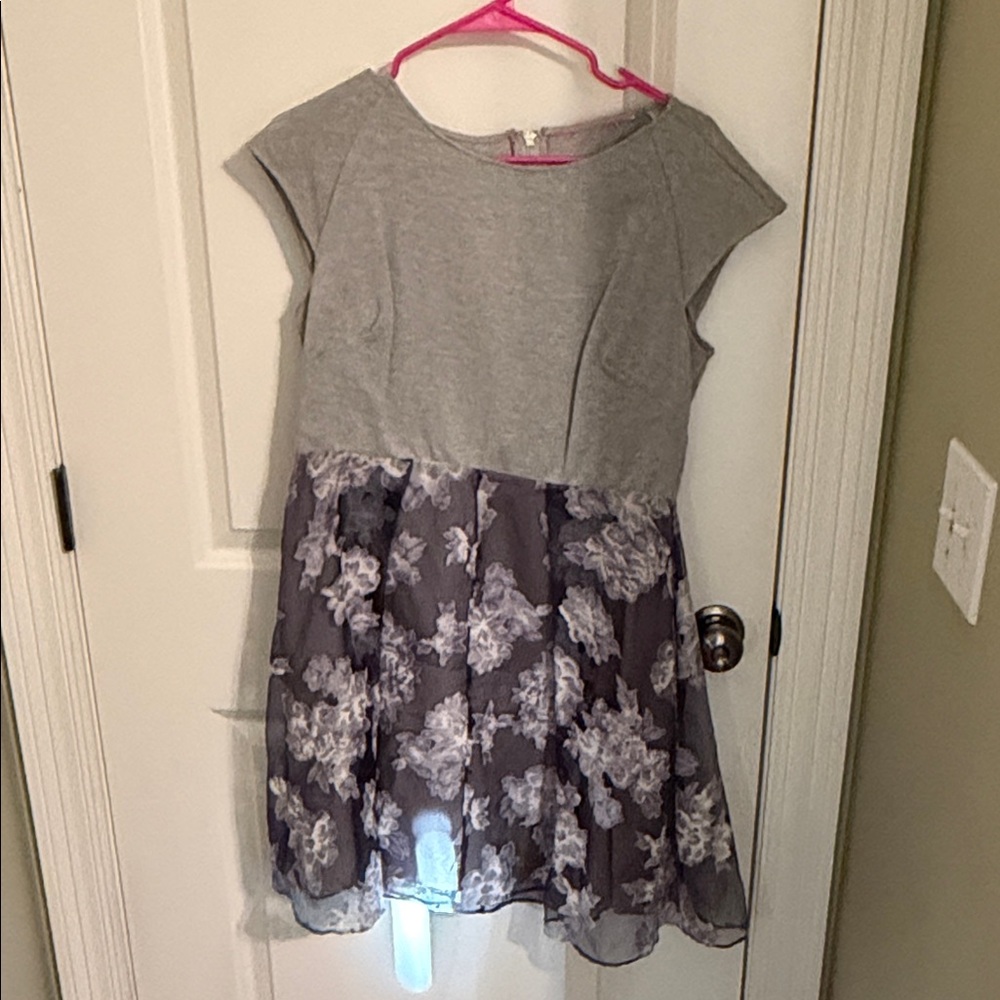 Ted Baker Gray and Purple Floral Dress
